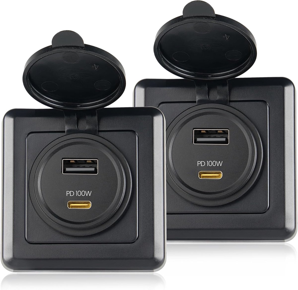 USB-C-stopcontact 118 W - 12 V - met dubbele USB-A poort - snel opladen voor camper en boot - ShopVlot