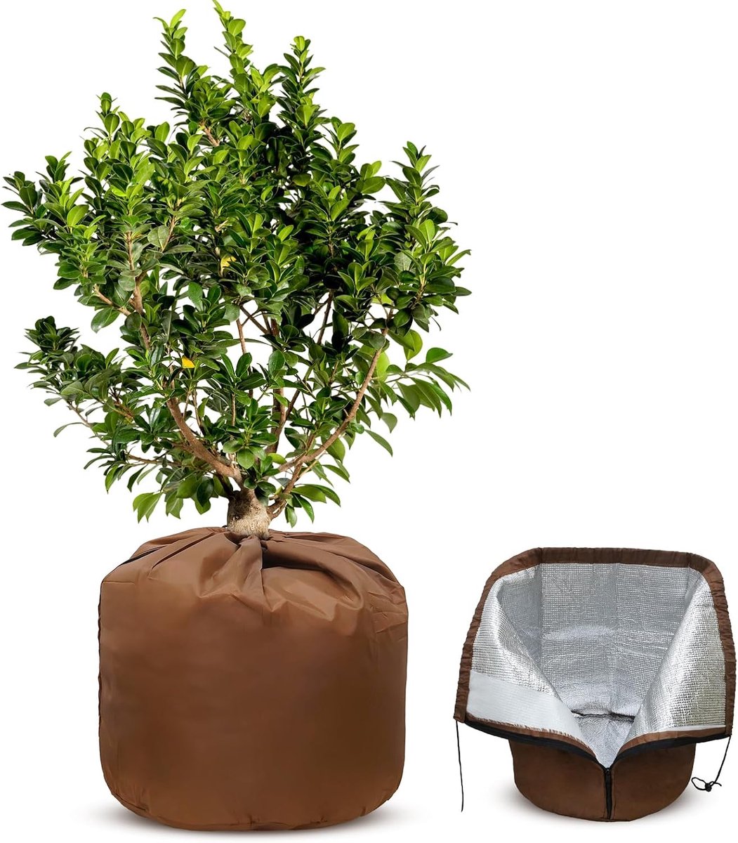 Winterbescherming planten 50 x 45 cm - thermische potbescherming - met rits - ideaal voor balkon en patio - ShopVlot