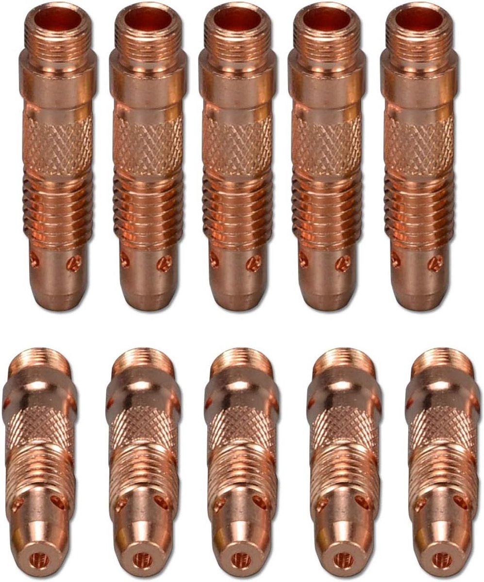 TIG collet bodies 2.4 mm - 10N32 - geschikt voor SR DB PTA WP 17 18 26 - perfect voor TIG lassen - ShopVlot