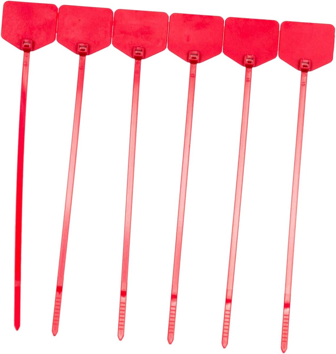 Kabelbinders 180 mm - schrijfbaar - rood - ideaal voor organisatie - ShopVlot