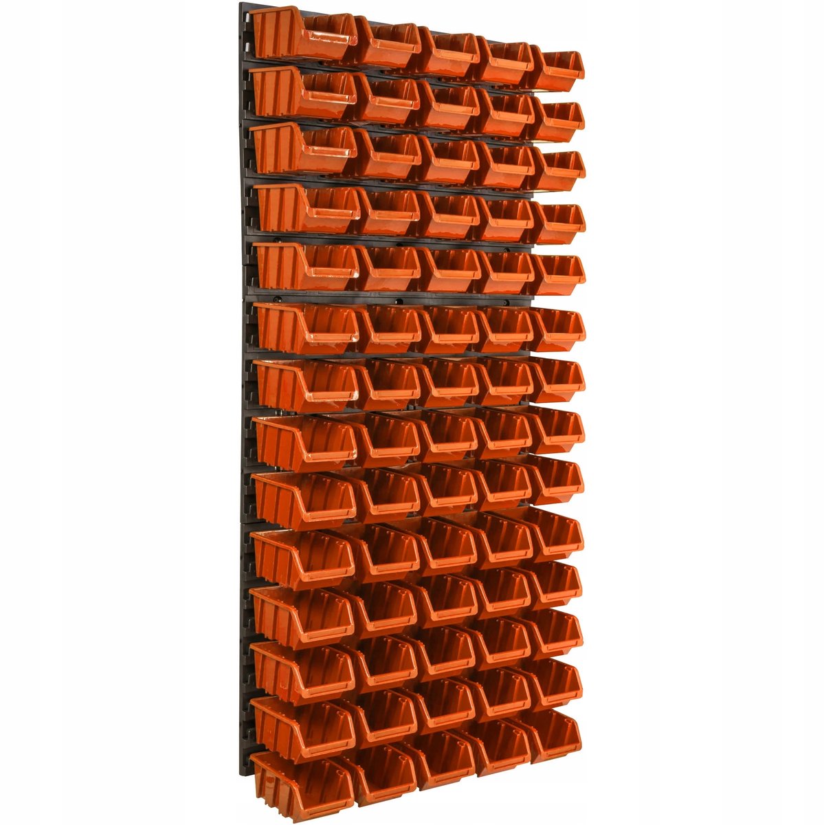 Gereedschapswand 58x117cm met 70 oranje bakjes - Merkloos