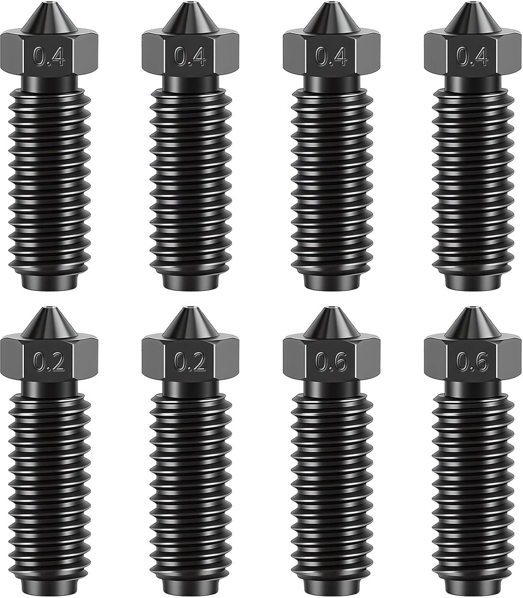 Nozzle kit voor 3D printer - 0.2mm, 0.5mm & 0.8mm - gehard staal - duurzame vervangingen voor Kobra 2 series - ShopVlot