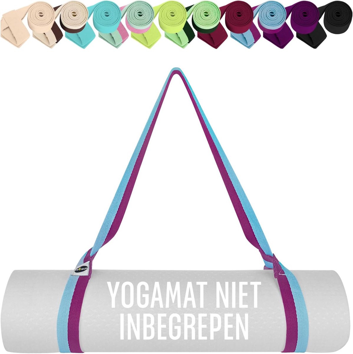 Yogamat houder - extra zachte en dikke katoen - huidvriendelijk en antislip - verstelbare mathouder voor alle matten - SnelShoppen