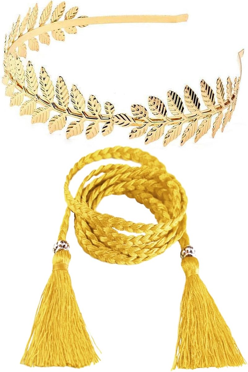 Griekse kostuum meisjes - Griekse godin kostuum - accessoires set - voor feesten - SnelShoppen