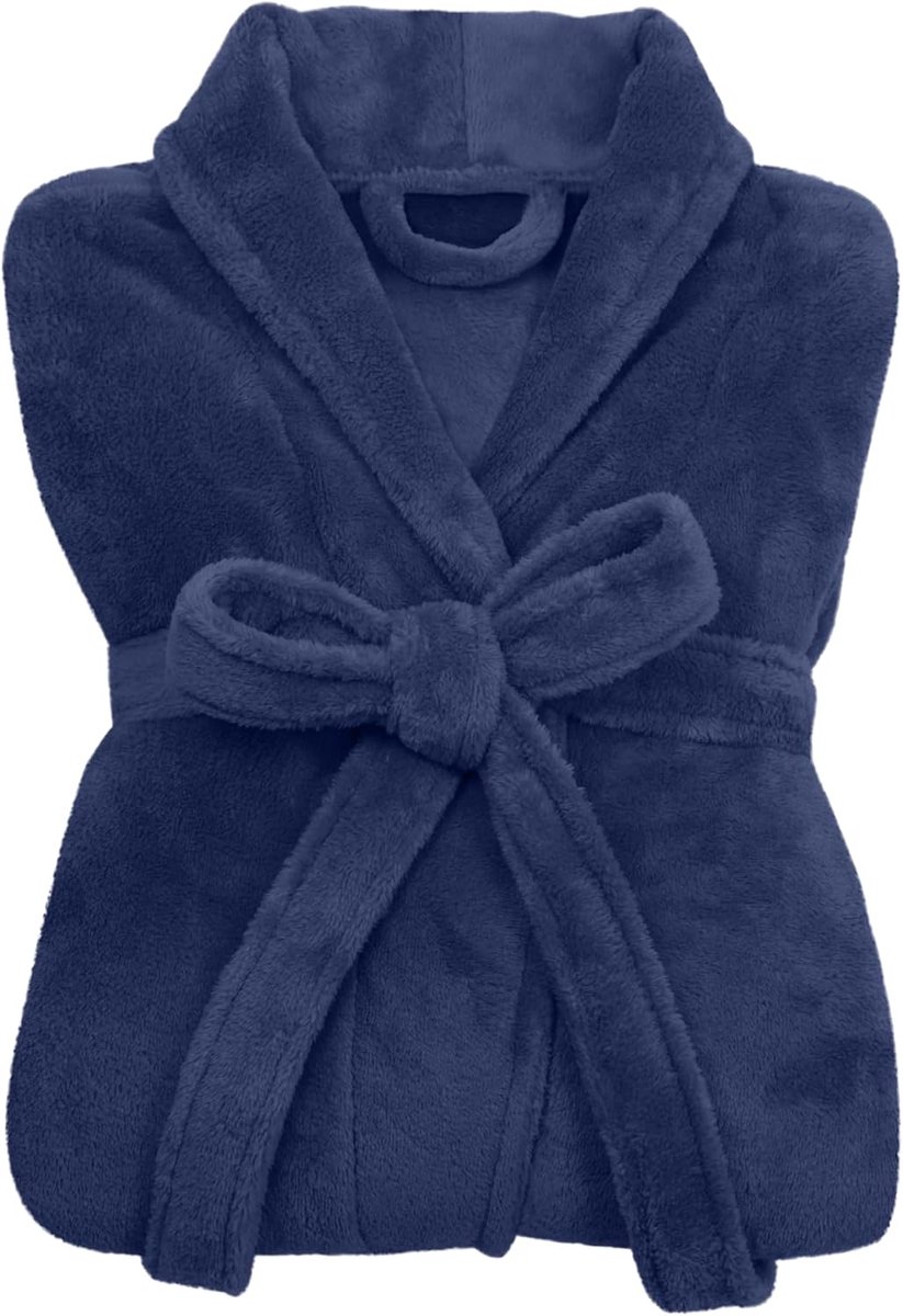 Damesbadjas 1690.2379 - Cuddly fleece - Met sjaalkraag - Ideaal voor sauna of thuis - SnelShoppen