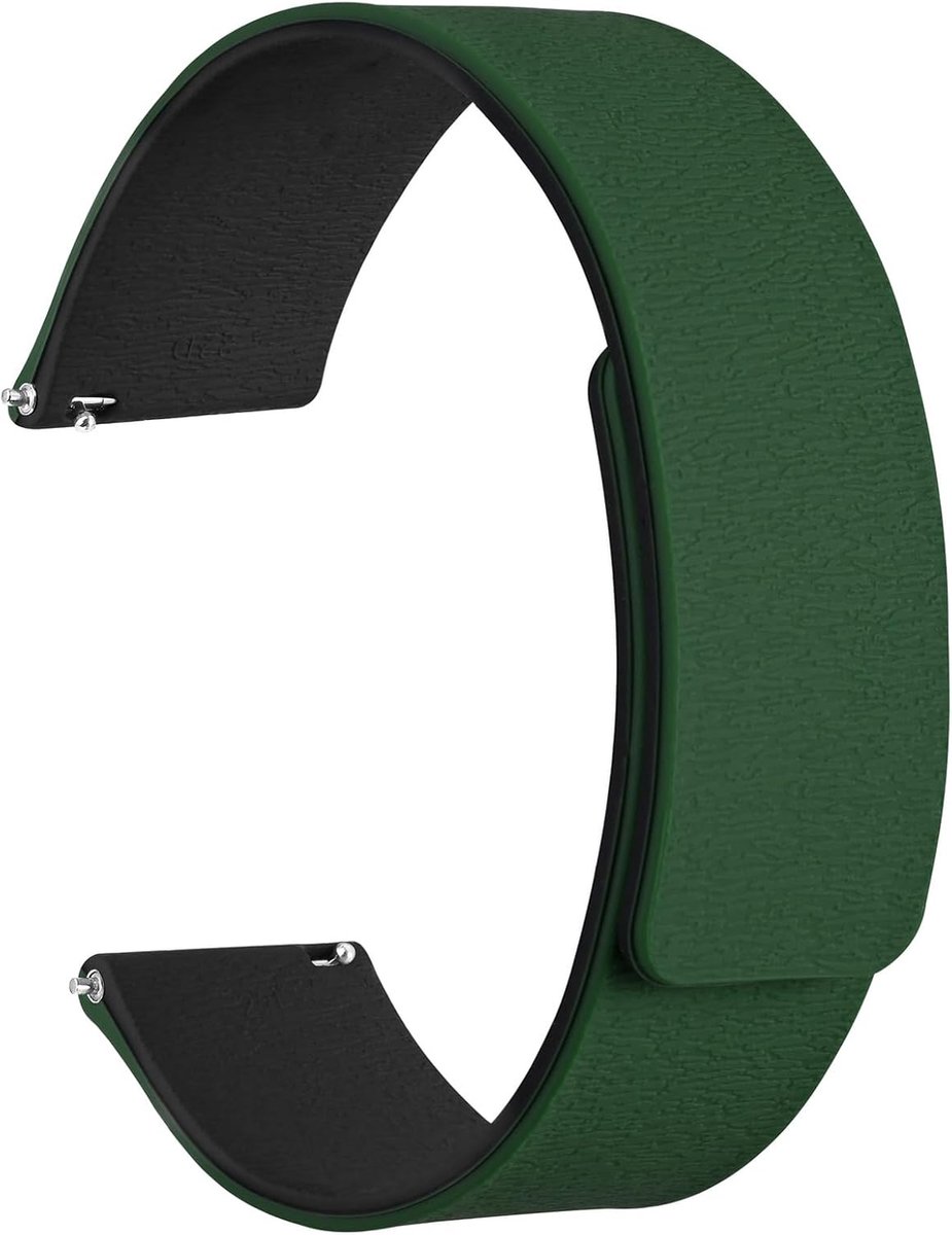 Horlogeband 20mm/22mm - Houtnerf Siliconen - Snelle bevestiging - Perfecte pasvorm - SnelShoppen