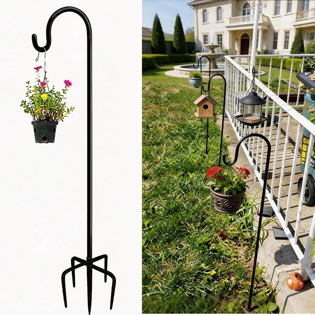 Zavio® Herdershaak - Herdersstafhaak - Tuinhaak