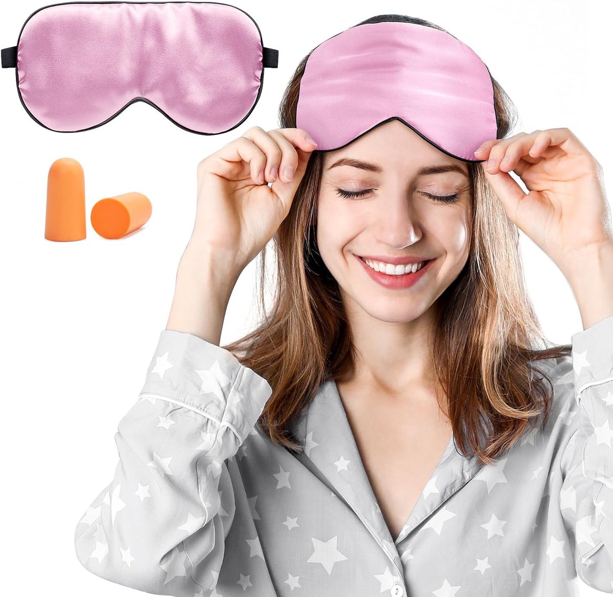 Slaapmasker - 100% Premium Zijde - Verstelbare Band - Ideaal voor Thuis en Reizen - ShopVlot
