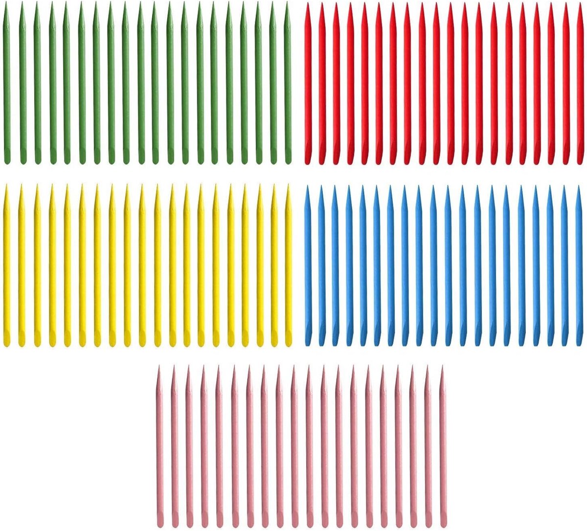 Set van 100 kleurrijke krabborstels - houten borstels - creatief speelgoed - perfect voor kinderen - ShopVlot