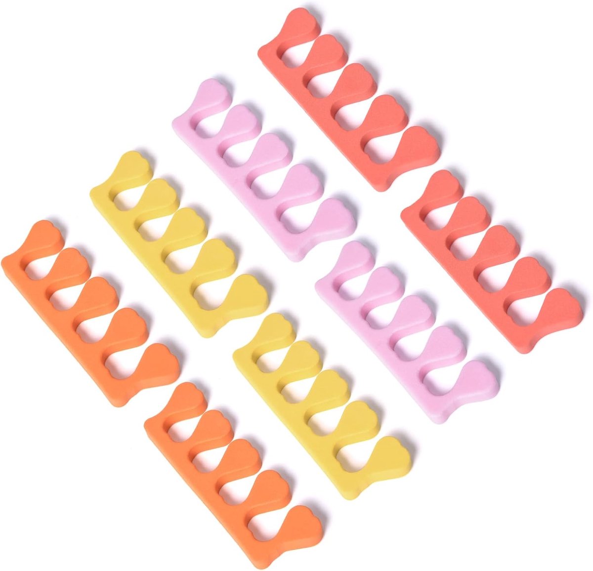 Sponsteenscheiders 8 Stuks - Hartvormig Design - Zacht en Duurzaam - Eenvoudige Pedicure - ShopVlot