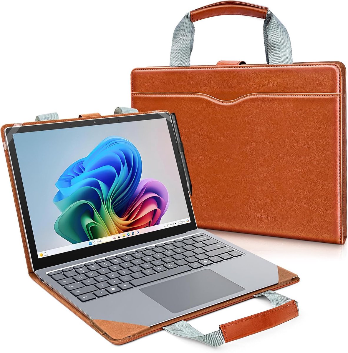 Sleeve Case 13.8 inch - speciaal voor Microsoft Surface Laptop - met draagriem en vak - bescherming voor onderweg - ShopVlot