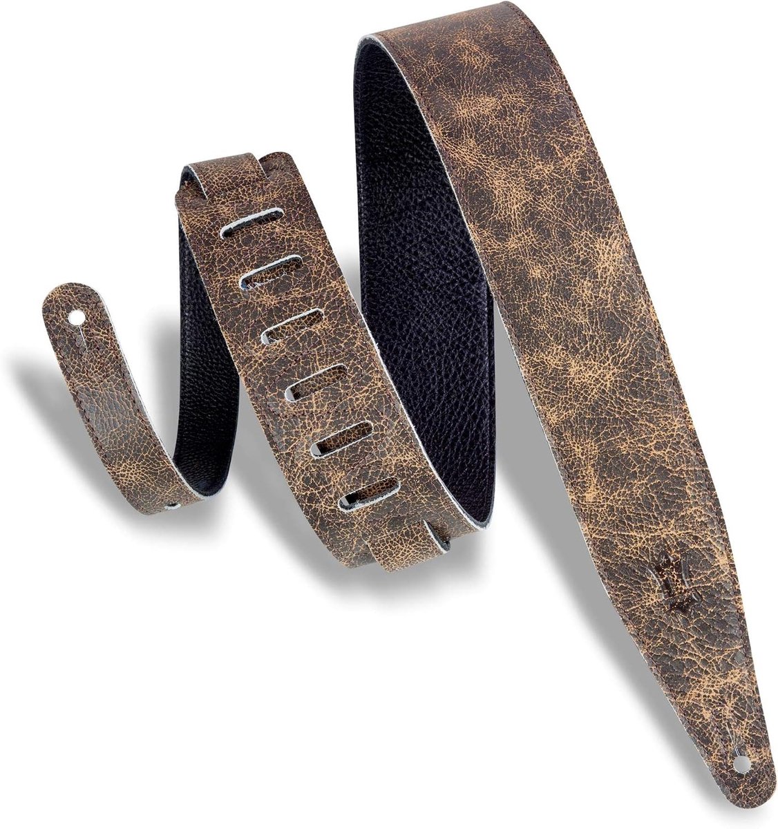 Guitarstrap 2.5" Breed - Bruin Garment Leder - Verstelbaar tot 60 inch - Comfortabel voor lange speelbeurten - ShopVlot