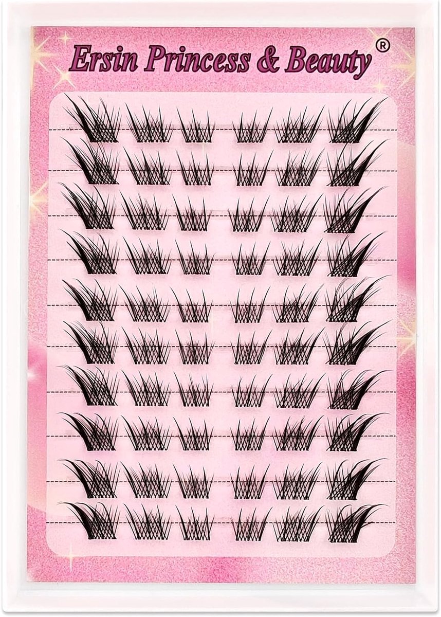 Cluster Wimperextensions 60 Stuks - Fluffy C-Curl 8-12mm - Zelfklevend - Eenvoudig aan te brengen - ShopVlot