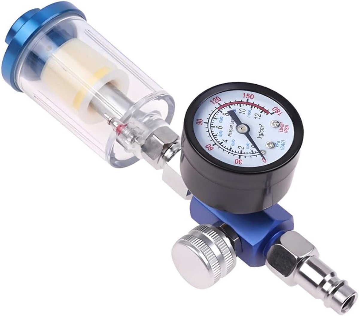 Waterseparator - drukregelaar voor luchtcompressor - G1/4 aansluiting - voorkomt olie en water in perslucht - ShopVlot