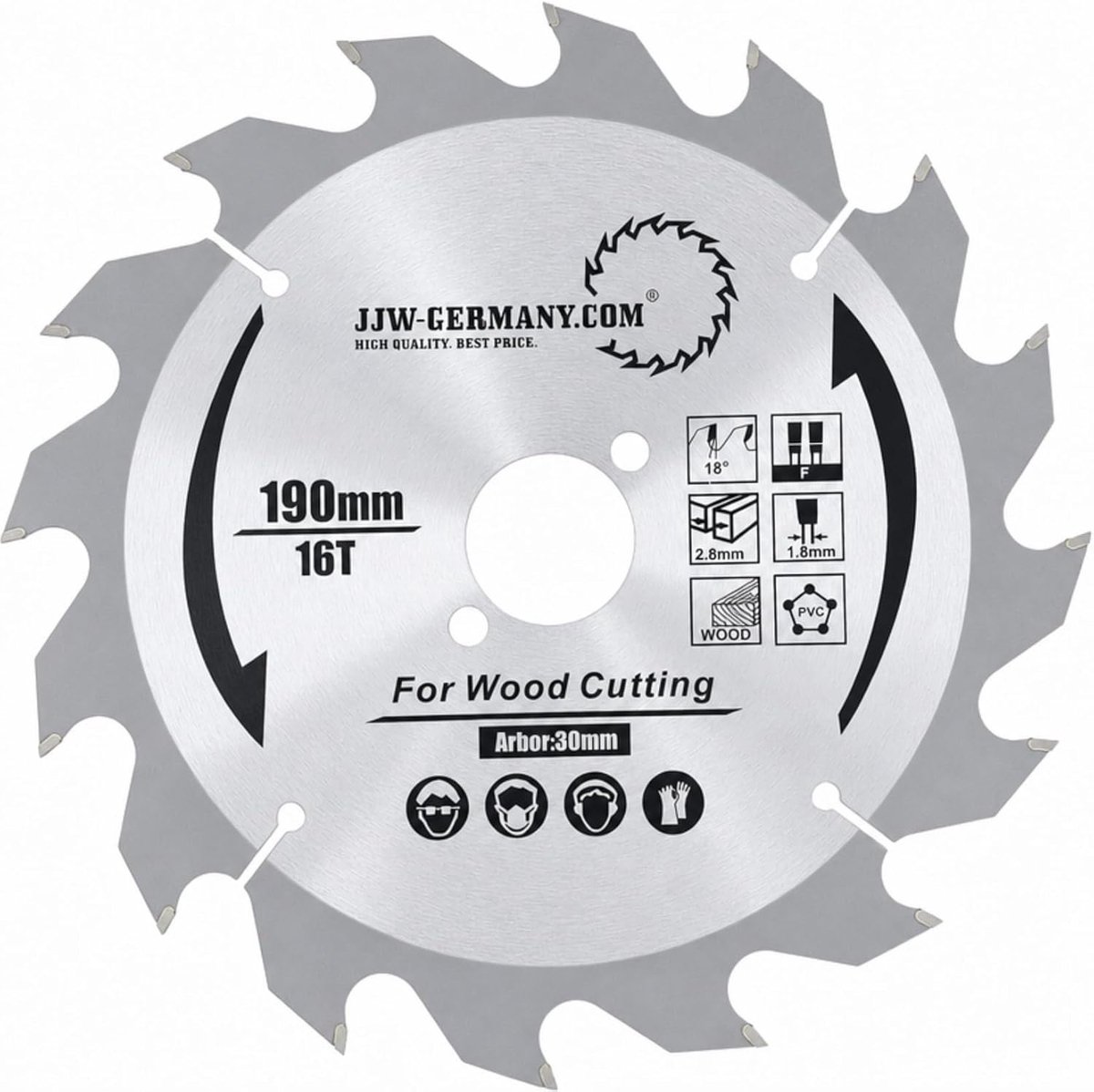 Cirkelzaagblad 190 x 2,8 x 30 mm - HM - Hoogwaardige kwaliteit - Geschikt voor Festo - ShopVlot
