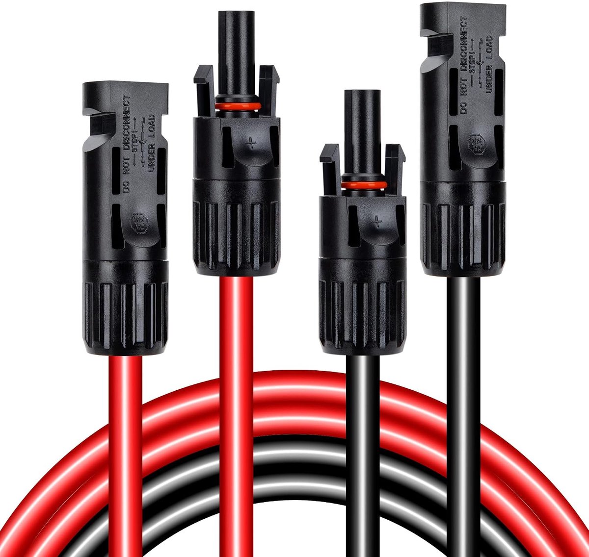 Solar verlengkabel 4 mm²/12 AWG - 3 meter - rood, zwart - voor zonnepanelen en generatoren - ShopVlot