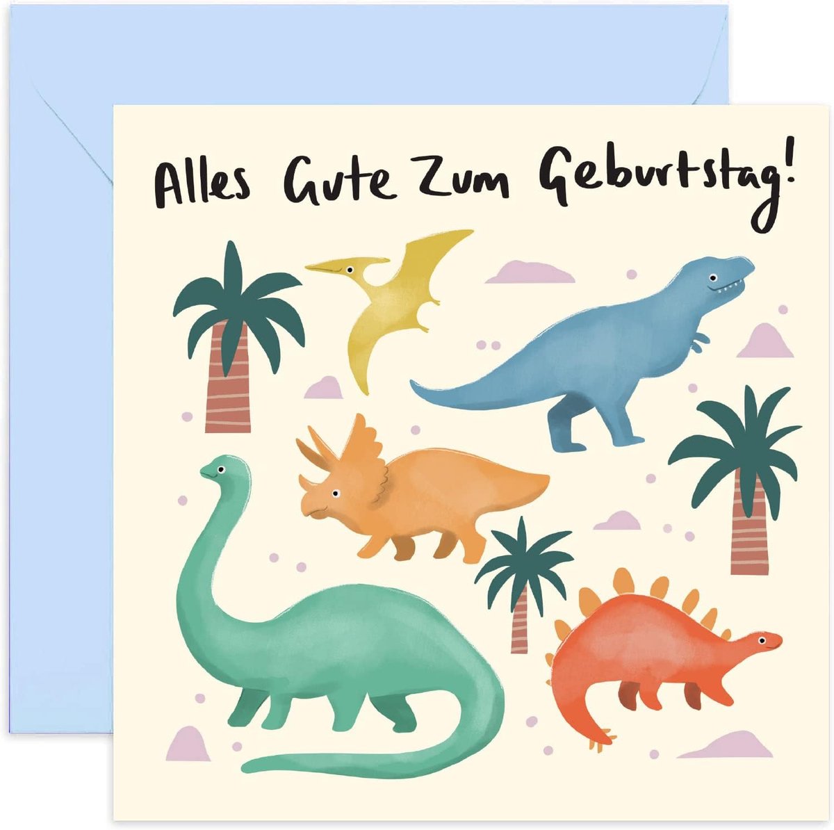 Verjaardagskaart - Schattige Dinosaurus - Leuke kaart voor jongen of meisje - Perfect voor elke verjaardag - ShopVlot