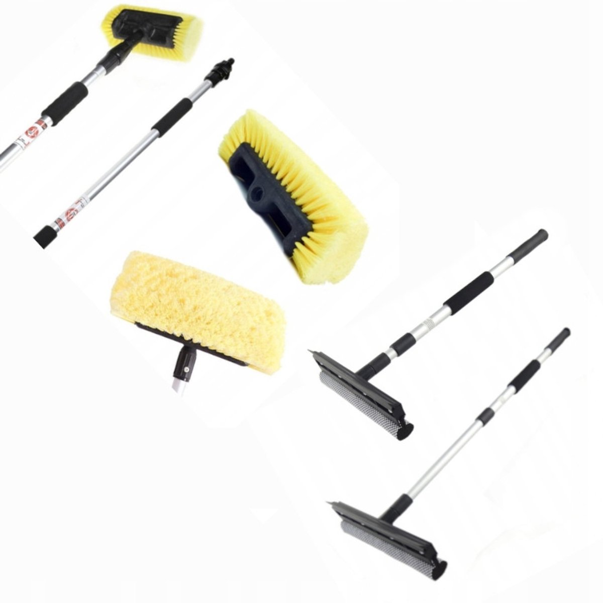 Telescoop Wasborstel 260cm + Frameborstel 90cm Set
