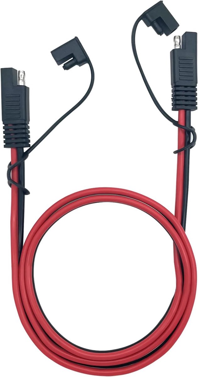 SAE verlengkabel 1 meter - 12AWG koper - waterdichte hoes - ideaal voor zonnepanelen - ShopVlot