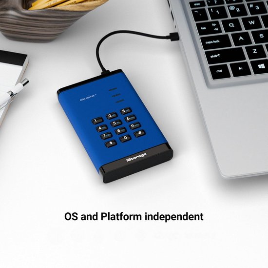 Externe Harde Schijf - Draagbare Opslag - Gegevens Beveiligen - Hardware Versleuteling - 500GB - Blauw — afbeelding 5