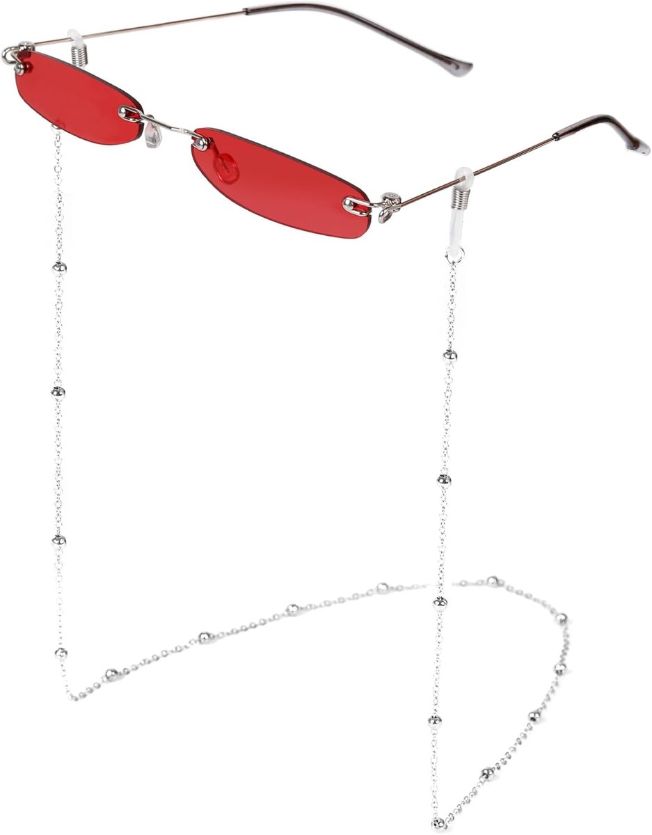 Zonnebril ultra klein rechthoekig - frameloos - multicolor lenzen - trendy accessoire voor festivals - SnelShoppen