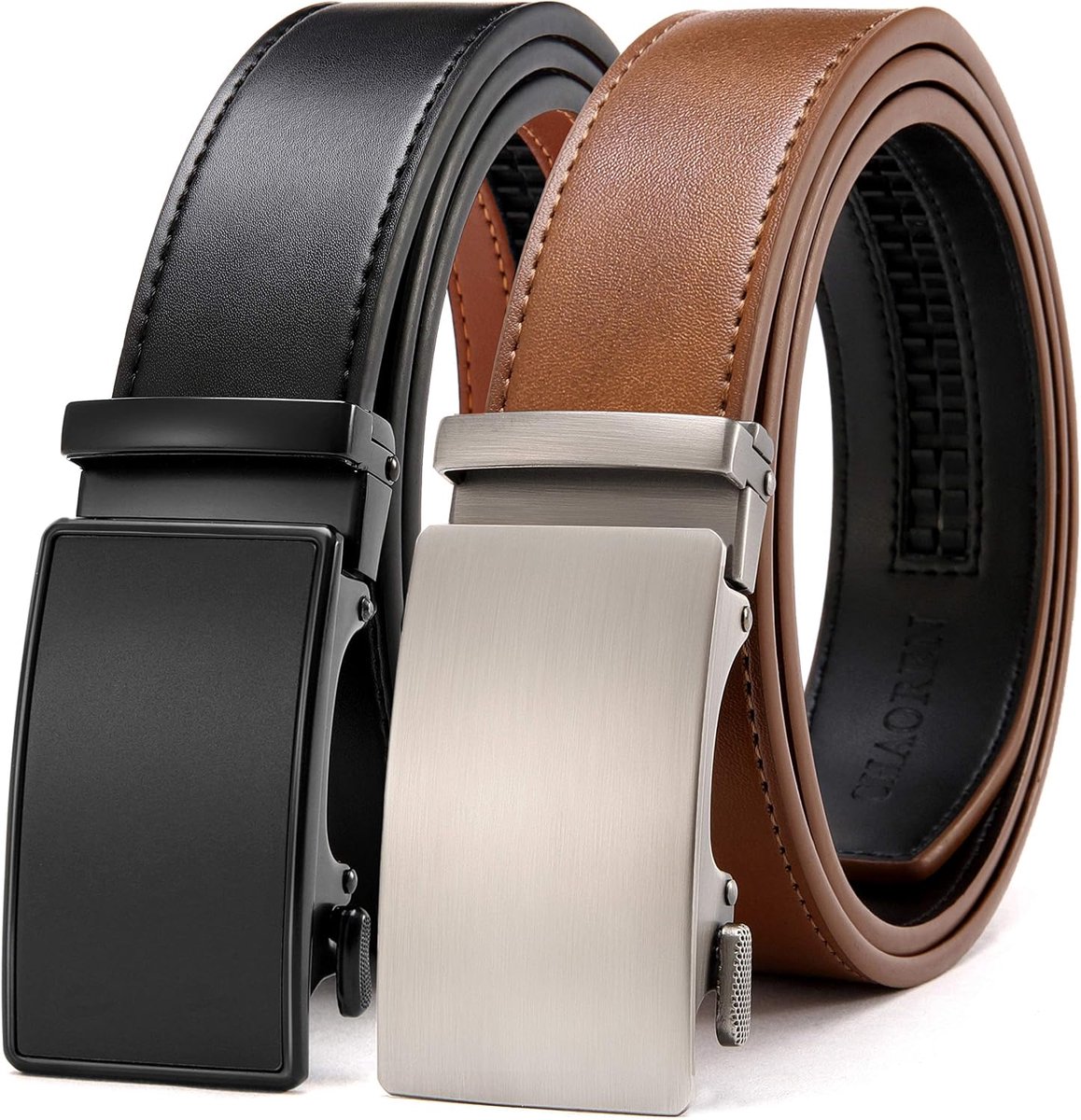 Herenriem 35mm - Leer - Automatische ratelgesp - Perfect voor elke gelegenheid - SnelShoppen
