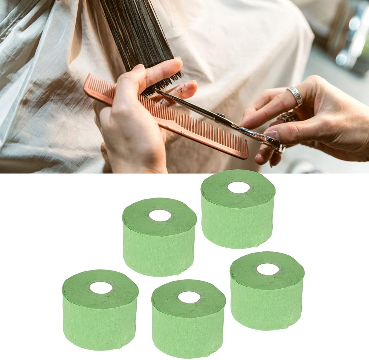 Kapper Nek Strips - Kappers Kraag Accessoire - Haar Styling - Zelfklevend Rekbaar - 5 Rollen - Wit