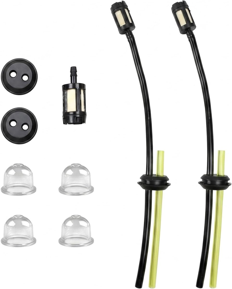 9-delige set benzine bosmaaier universeel - met benzinefilter en brandstofslang - SnelShoppen