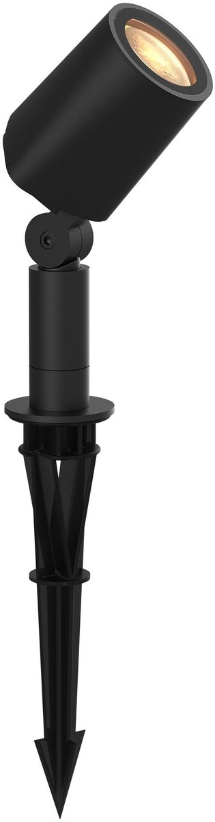 Wayra grondspot, aluminium, zwart, GU10-fitting max. 15 W (lichtbron niet inbegrepen), IP65 spatwaterdicht, voor buiten