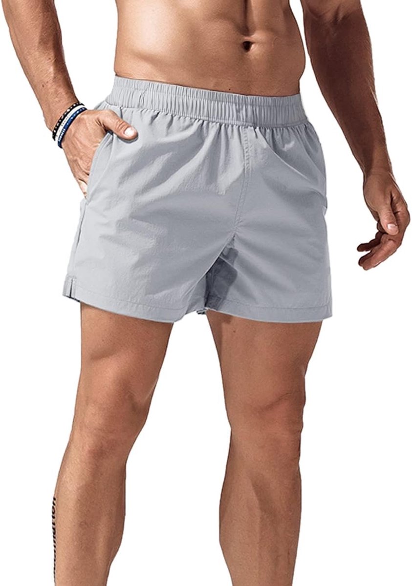 Heren hardloopshorts 5" lichtgewicht - sneldrogend - ademend mesh - ideaal voor fitness - SnelShoppen