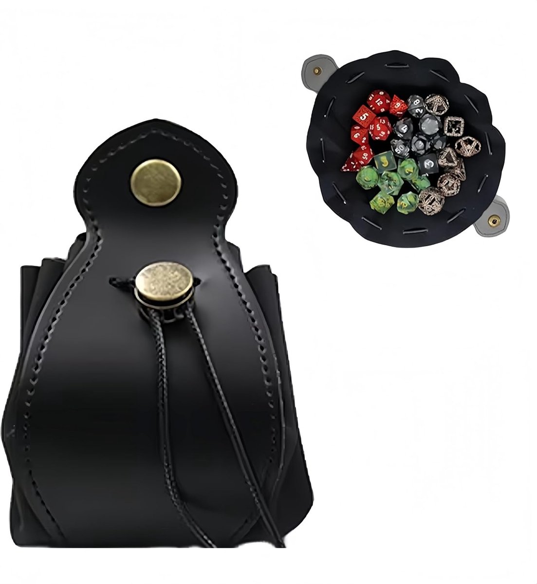 Dobbelstenen zak 2-in-1 - Zwart - DND opslag tray - Ideaal voor DND accessoires - SnelShoppen