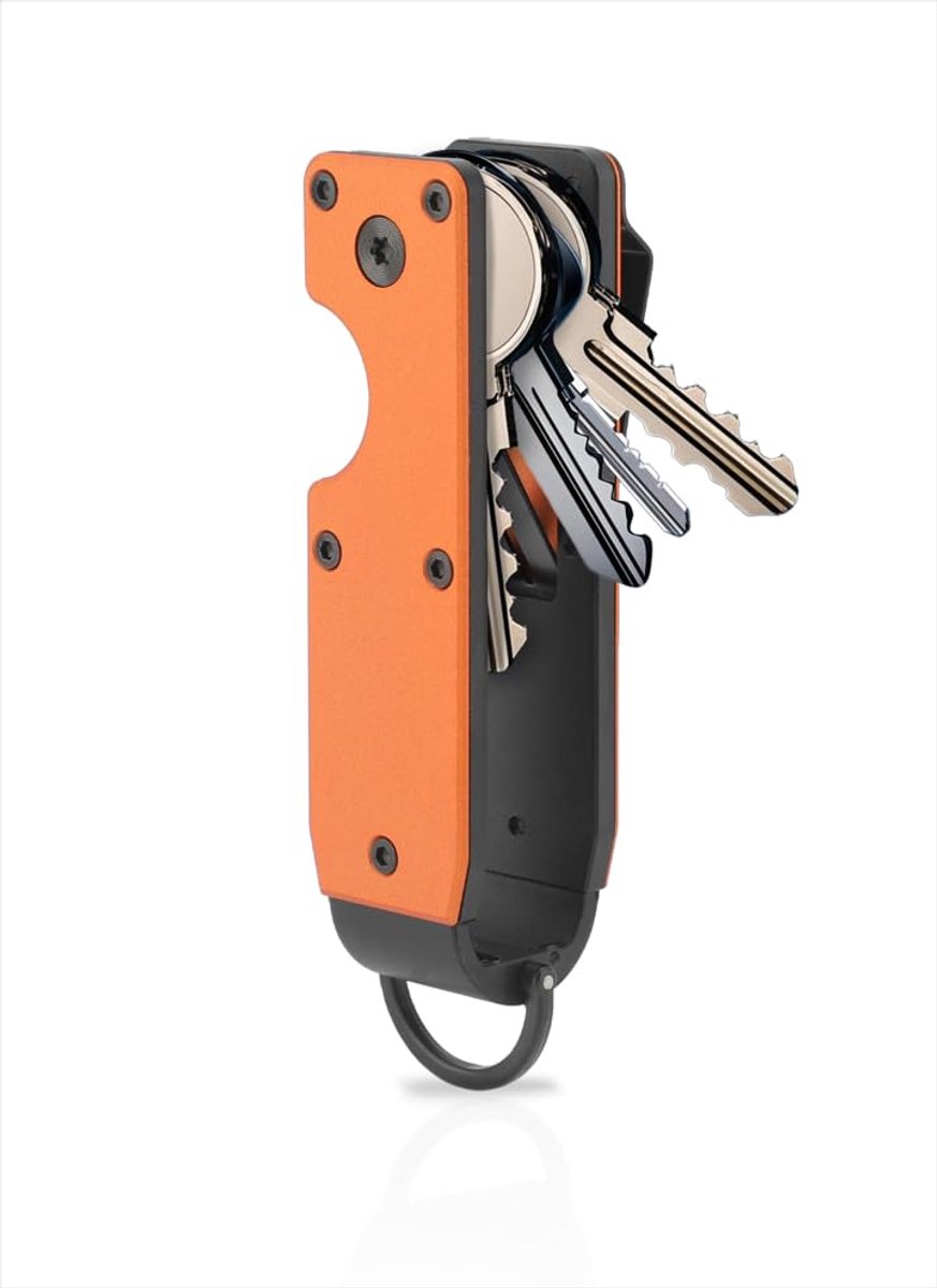 Sleutel Organizer met Schroevendraaier - Compacte Sleutelhouder van Aluminiumlegering - Opbergclip voor 2-6 Sleutels - Ruimtebesparende Sleutelhouder met Geïntegreerd Gereedschap - Duurzame Accessoire voor Dagelijks Gebruik, Reizen en Outdoor