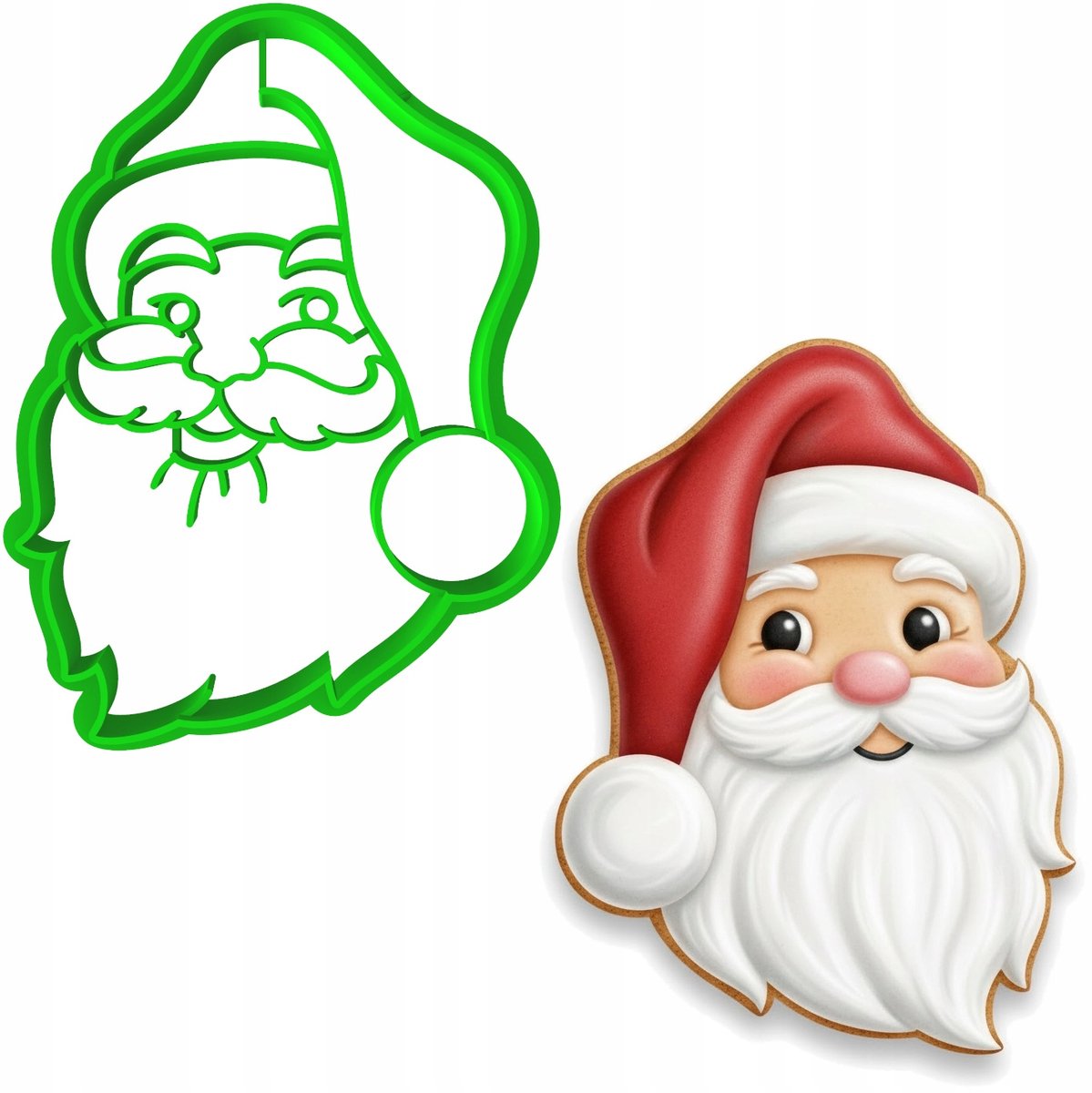 Kerstkoekjesvorm Sinterklaas 8cm - Bakvorm voor Koekjes en Peperkoek
