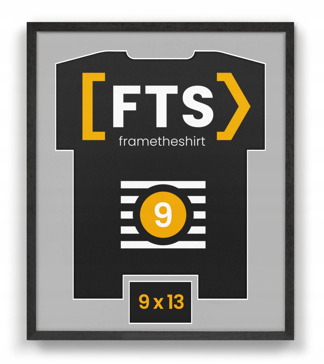 Stijlvolle sportshirt display lijst met plek voor handtekening