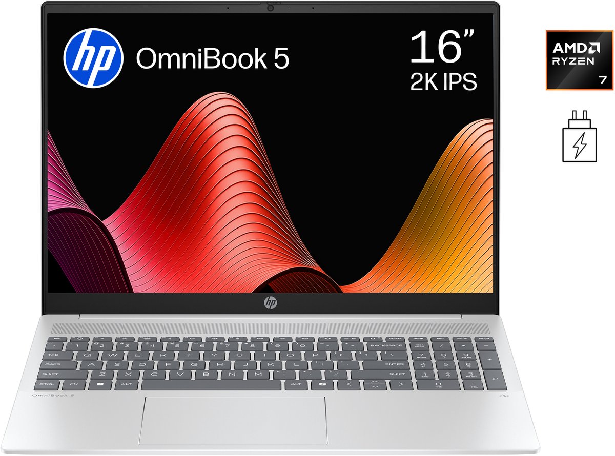 HP OmniBook 5 16-bc1753nd - Laptop - Ryzen 7 - 16GB/1000GB - 16 inch
