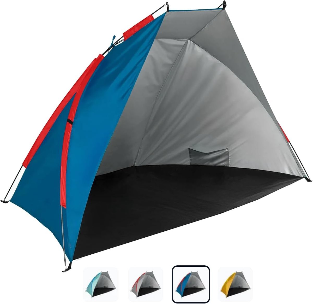Strandtent lichtgewicht 120 x 210 cm - duurzaam polyester - UPF 50 - ideaal voor het strand - ShopVlot