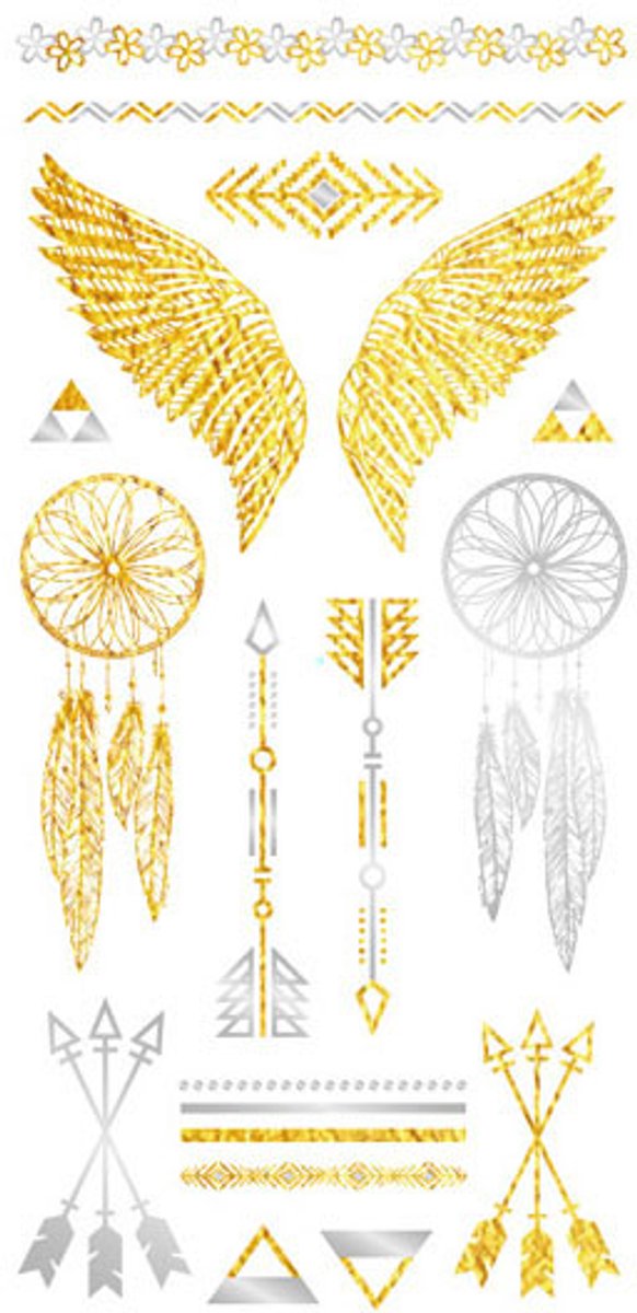 Tijdelijke tattoo sieraad golden spirit enkel 3 dagen