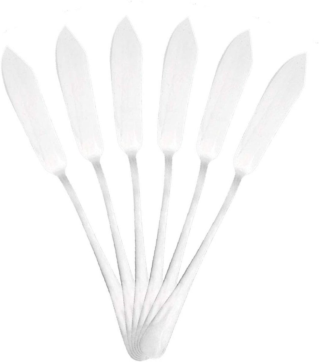 Vislepel set van 6 - roestvrij staal - elegant ontwerp - ideaal voor het serveren van vis - SnelShoppen