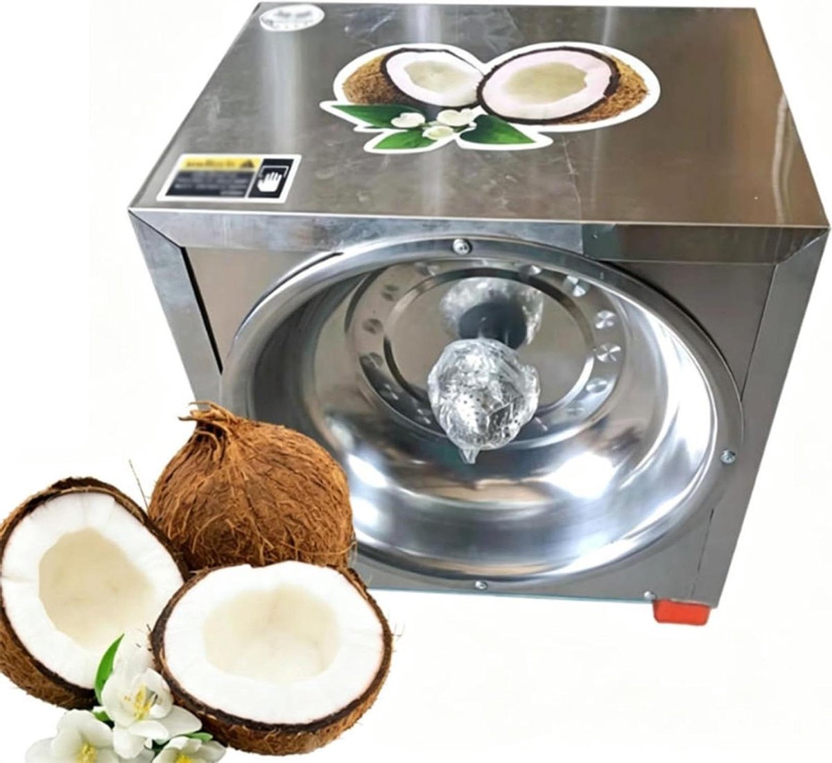 Elektrische Kokosrasp - Kokos Schaafmachine Versnipperaar - Kokos Verwerken - Roestvrijstalen Constructie - 300W - Zilver