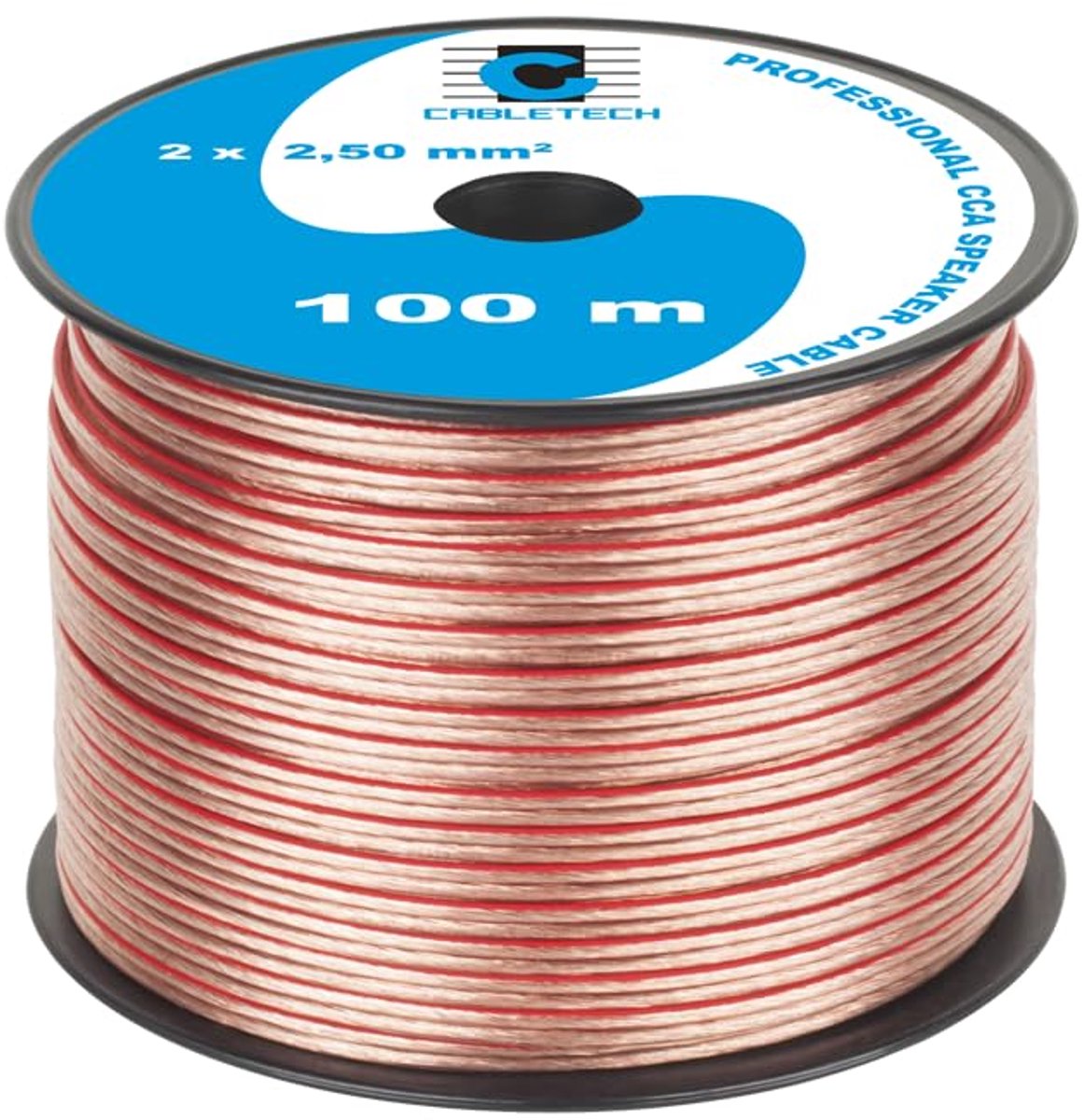 Luidsprekerkabel 2 x 2.5mm - CCA - 100m rol - Ideaal voor audio-installaties - SnelShoppen
