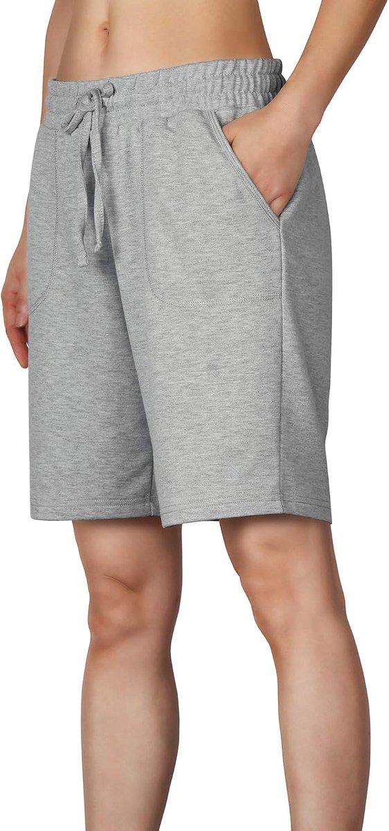 Shorts voor dames, korte sportbroek, joggingbroek, ademend, hardloopshorts, sportshorts met zakken