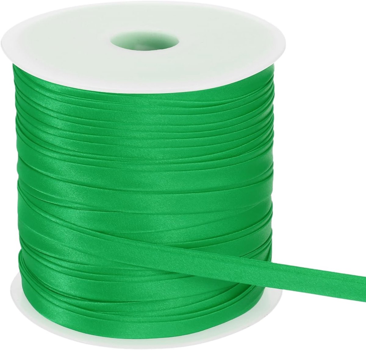 Dubbelzijdig naailint 3/8 inch x 55 yards, voorgevouwen, voor afwerking, dekbedden, zomen, knutselen, groen