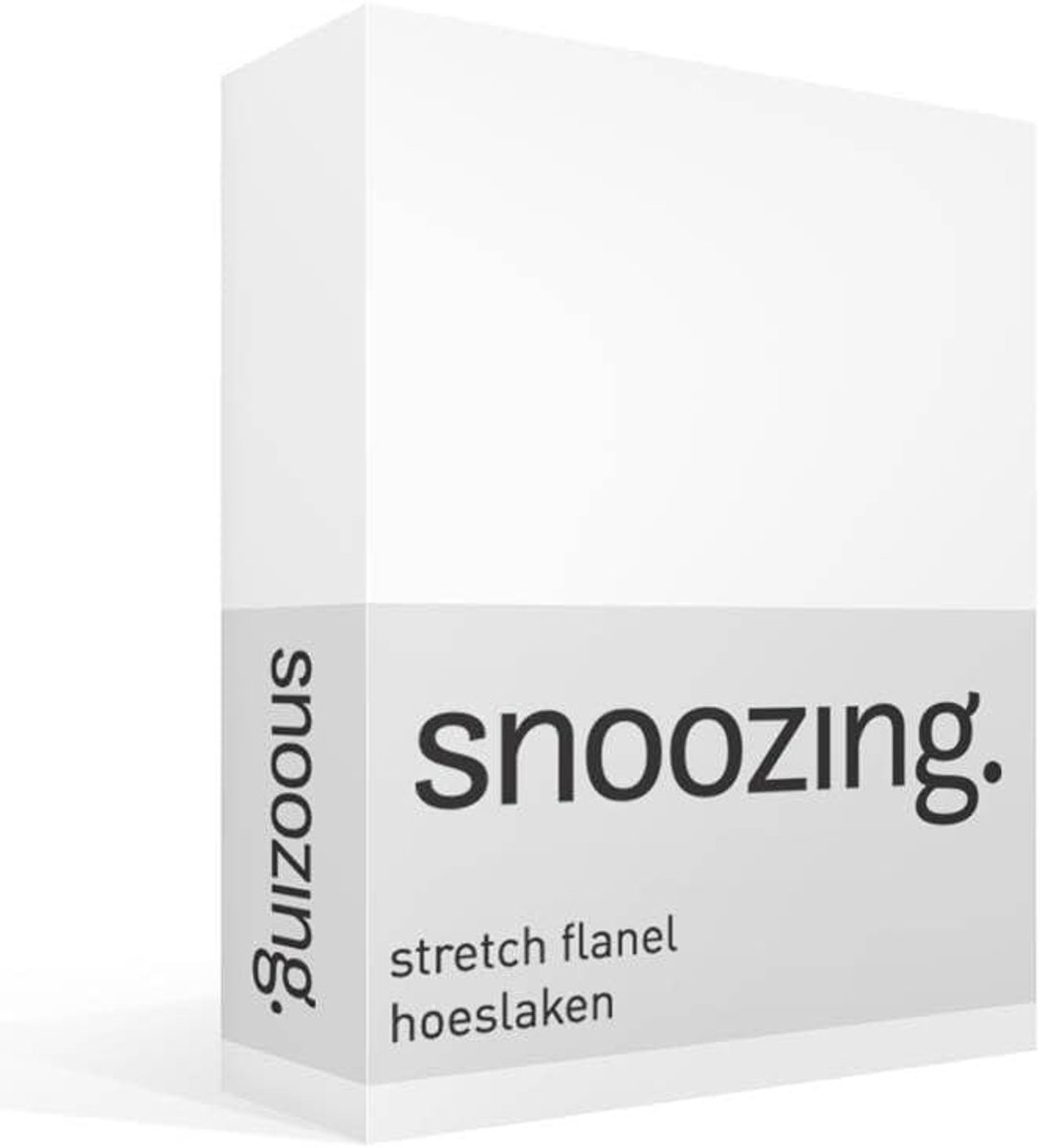 Hoeslaken flanel 70/80x200/220 cm - wit - zacht en warm - perfect voor de winter - SnelShoppen
