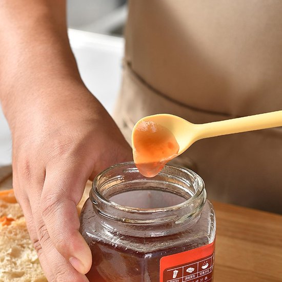 4 Stuks Jam Spatel, 2 Grote Lepels, Cake Cream Spatel, Keuken Bakken Siliconen Mes, Niet-Stick Pan Roeren Lepel, Baby Voedingssupplement Tool. — afbeelding 3