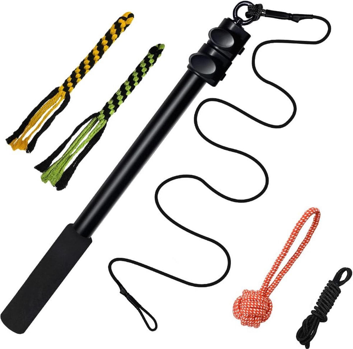 prikkelhengel voor honden, 102 cm, uittrekbare telescoopstang met reservekouw, professionele prikkelhengel voor grote en kleine honden, actief hondenspeelgoed, geschikt voor binnen en buiten