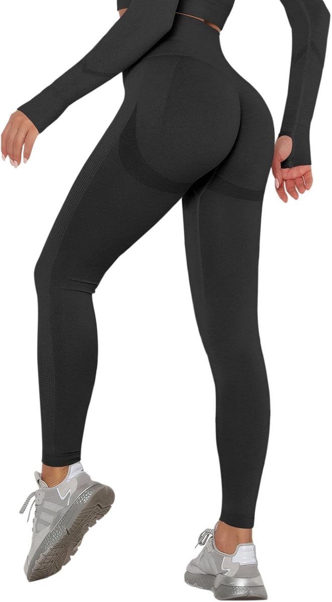 Sportlegging voor dames, push-up hoge taille, anti-cellulitis, broek, fitnessstudio, buikcontrole, panty, ondoorzichtig, voor fitness, joggen, yoga, broek