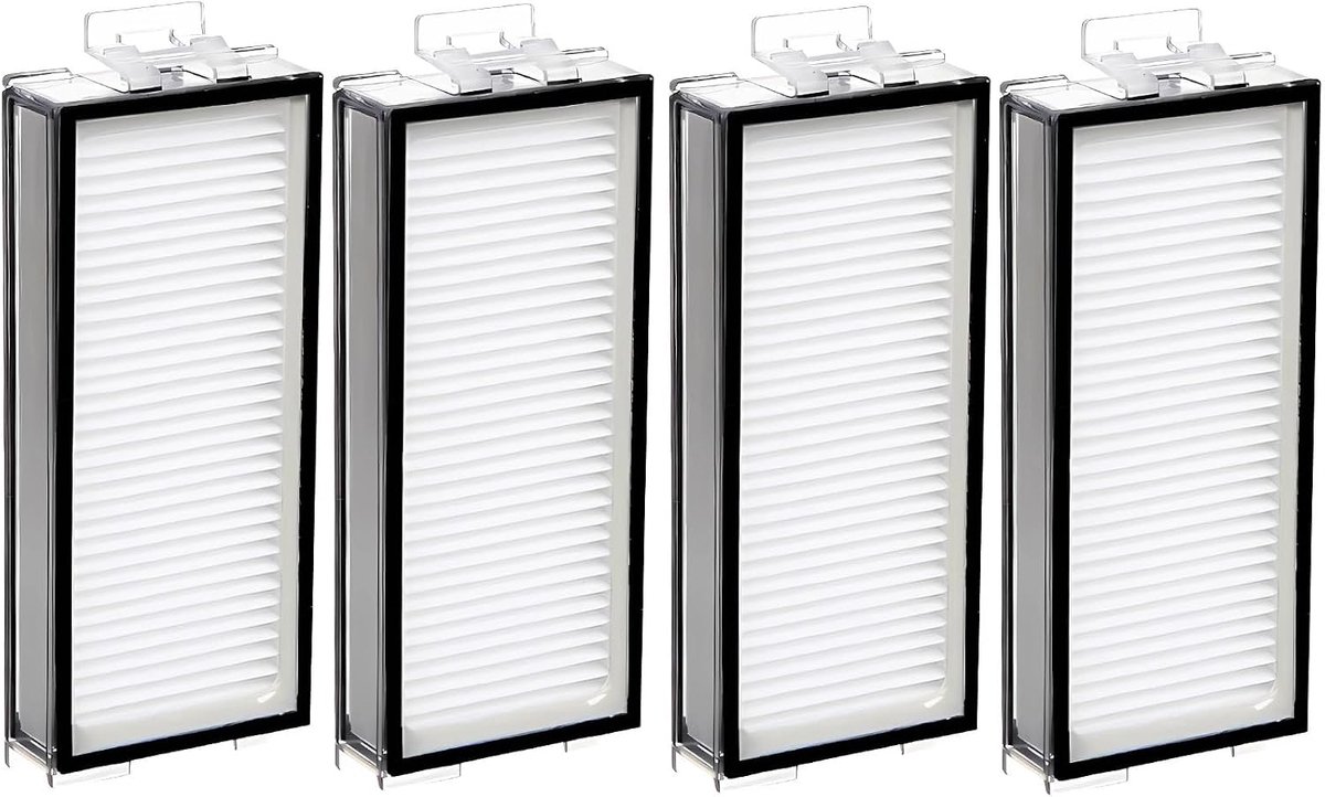 HEPA-filter voor Roborock Q5 Pro/Q5 Pro+/Q7/Q7+/Q7 Max/Q7 Max+/Q8 Max/Q8 Max+ robotstofzuiger, reservefilter, accessoires, wasbare filter, 4 stuks