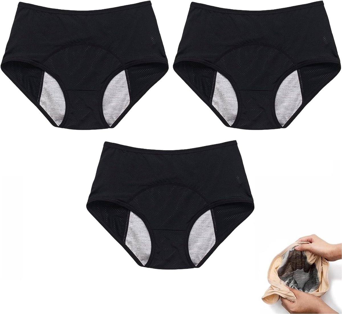 Wear Incontinentieslip voor dames, Drywear, slip, incontinentie, incontinentie-broek, droogwear, lekvrij ondergoed, herbruikbaar, katoenen broekje