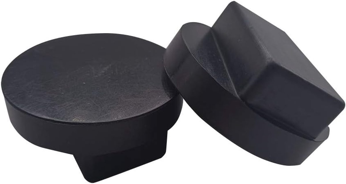 2 Stuks Universele Jack Pad Adapter Compatibel met BMW & Mini, Frame Rail Pinch Lassen Protector, Jack Pad Vierkante Polyurethaan