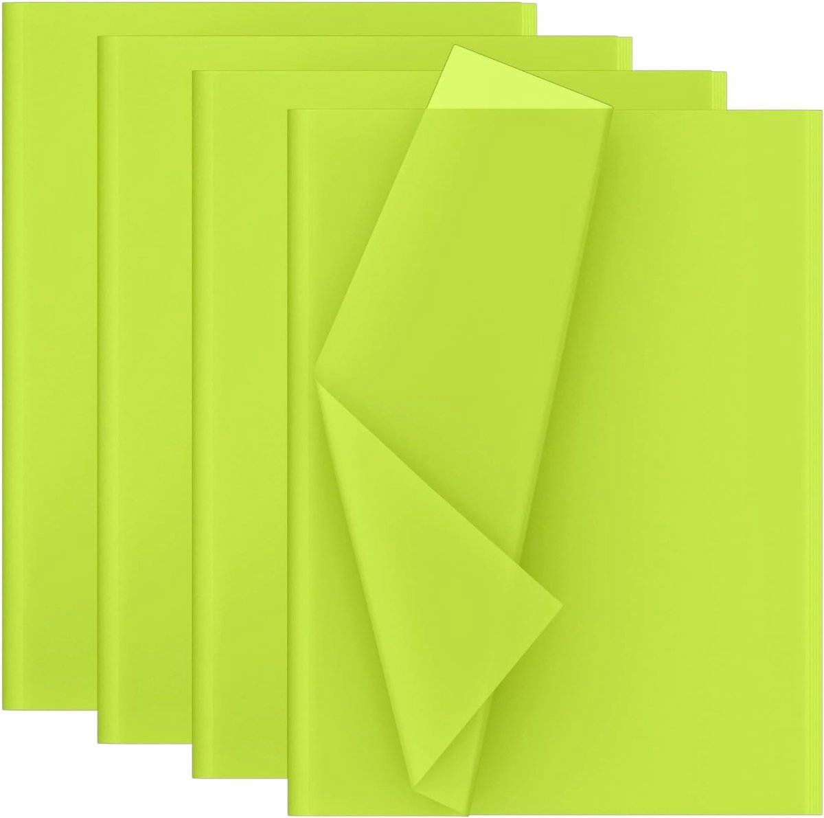 Zijdepapier, 28 vellen, formaat 50 x 70 cm, lichtgroen